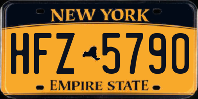NY license plate HFZ5790
