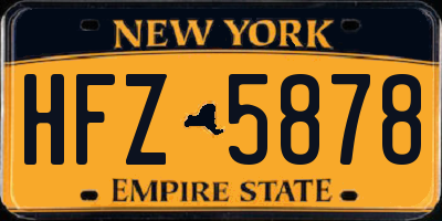 NY license plate HFZ5878