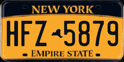 NY license plate HFZ5879