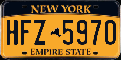 NY license plate HFZ5970