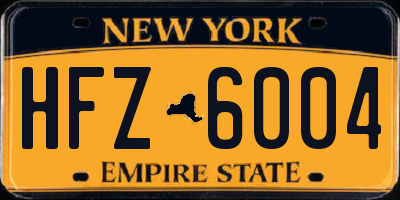NY license plate HFZ6004
