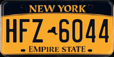 NY license plate HFZ6044