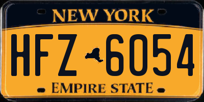 NY license plate HFZ6054