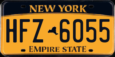 NY license plate HFZ6055