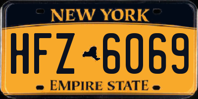 NY license plate HFZ6069
