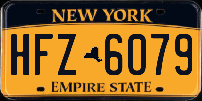 NY license plate HFZ6079