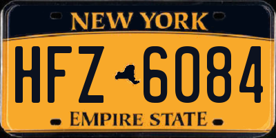 NY license plate HFZ6084