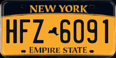 NY license plate HFZ6091