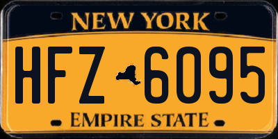 NY license plate HFZ6095