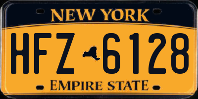 NY license plate HFZ6128