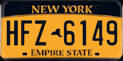 NY license plate HFZ6149