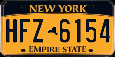 NY license plate HFZ6154