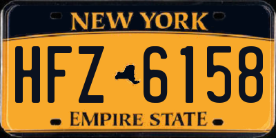 NY license plate HFZ6158