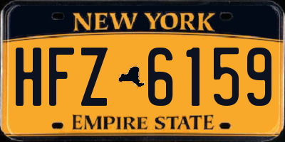 NY license plate HFZ6159