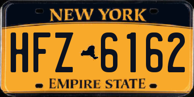 NY license plate HFZ6162