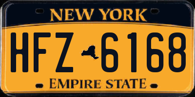 NY license plate HFZ6168