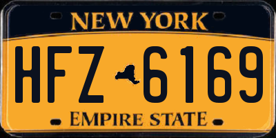 NY license plate HFZ6169