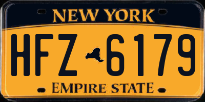 NY license plate HFZ6179