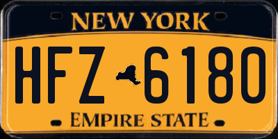 NY license plate HFZ6180