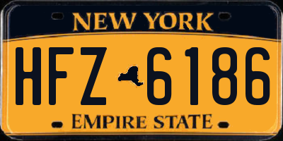 NY license plate HFZ6186