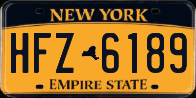 NY license plate HFZ6189