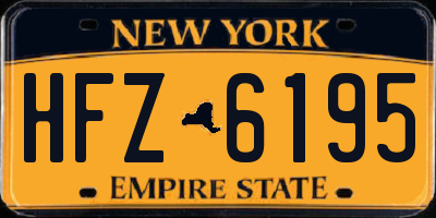 NY license plate HFZ6195