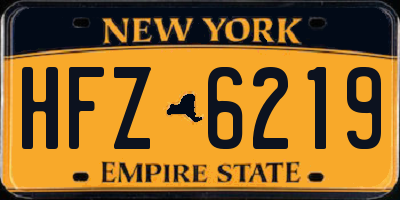 NY license plate HFZ6219