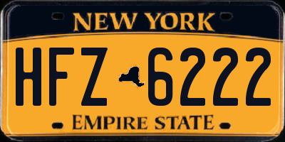 NY license plate HFZ6222
