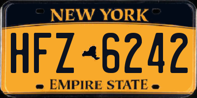 NY license plate HFZ6242
