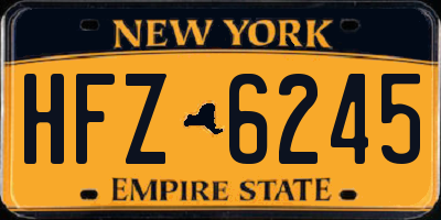 NY license plate HFZ6245
