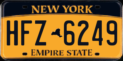 NY license plate HFZ6249