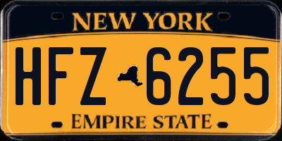 NY license plate HFZ6255