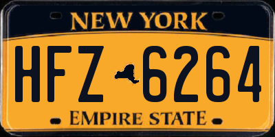NY license plate HFZ6264