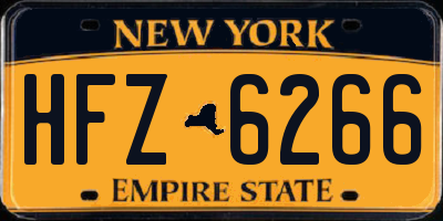 NY license plate HFZ6266
