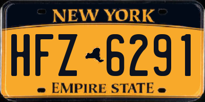 NY license plate HFZ6291