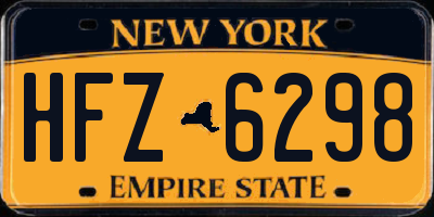 NY license plate HFZ6298