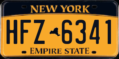 NY license plate HFZ6341