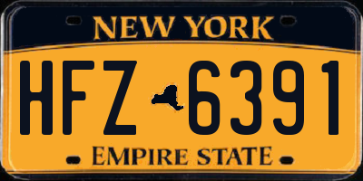 NY license plate HFZ6391