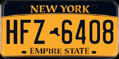 NY license plate HFZ6408