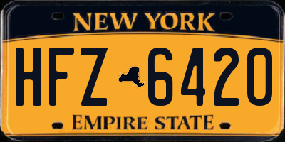 NY license plate HFZ6420