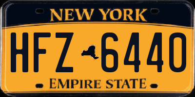 NY license plate HFZ6440
