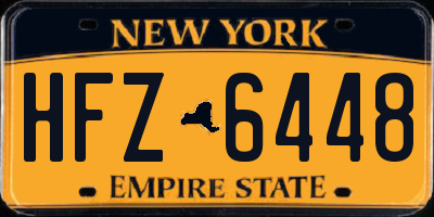 NY license plate HFZ6448