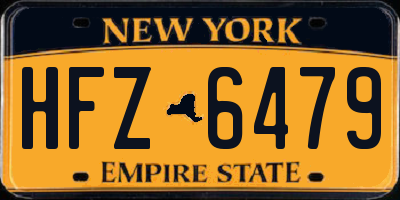 NY license plate HFZ6479
