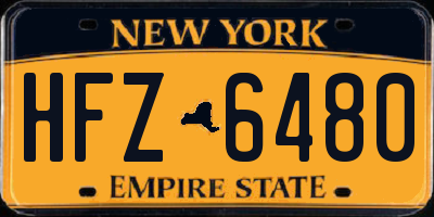 NY license plate HFZ6480