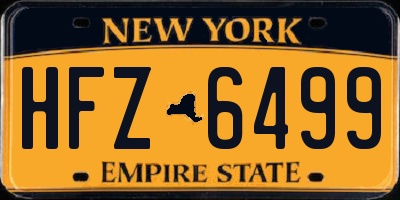 NY license plate HFZ6499