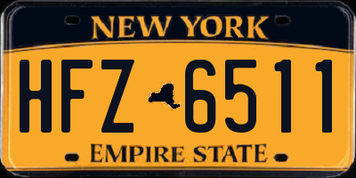 NY license plate HFZ6511