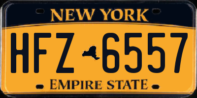 NY license plate HFZ6557