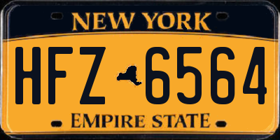 NY license plate HFZ6564