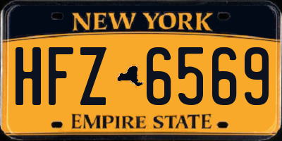 NY license plate HFZ6569