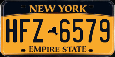 NY license plate HFZ6579